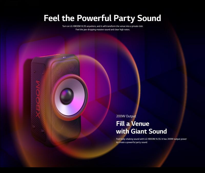 Speaker Party Portable LG Wireless XBoom XL5S -