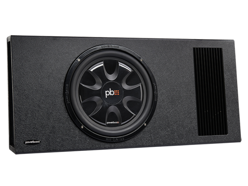 PowerBass PSAWB121T Single 12 Inch RMS Amplified Slim Subwoofer Encl